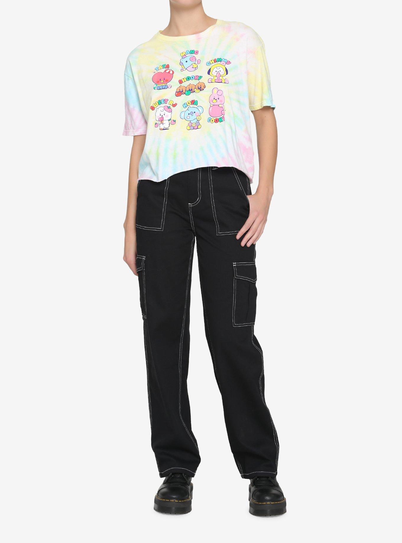 BT21 Jelly Candy Tie-Dye Girls Crop T-Shirt Plus Size, MULTI, alternate