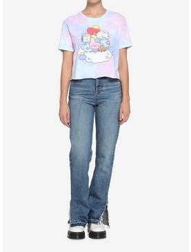 BT21 Pastel Dream Cloud Tie-Dye Crop Girls T-Shirt, , hi-res