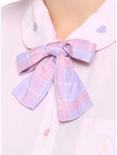 Kawaii Pastel Bunny Bow Girls Woven Button-Up Plus Size, MULTI, alternate
