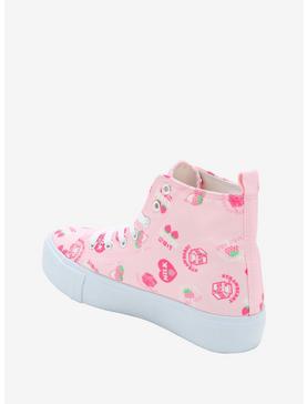 Pink Strawberry Milk High-Top Sneakers, , hi-res
