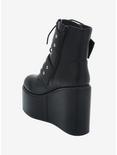 Black Chunky Buckle Platform Boots, MULTI, alternate