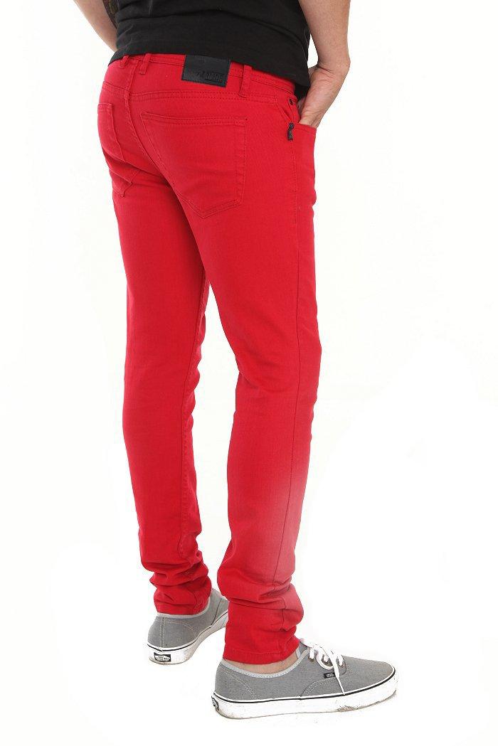 XXX RUDE Bright Red Wash Skinny Fit Jeans, , alternate