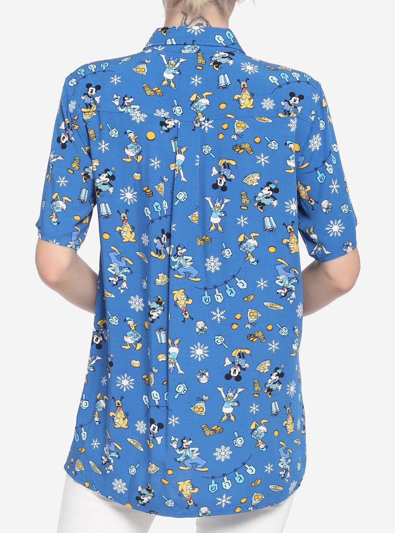 Her Universe Disney Holiday Hanukkah Woven Button-Up, MULTI, alternate