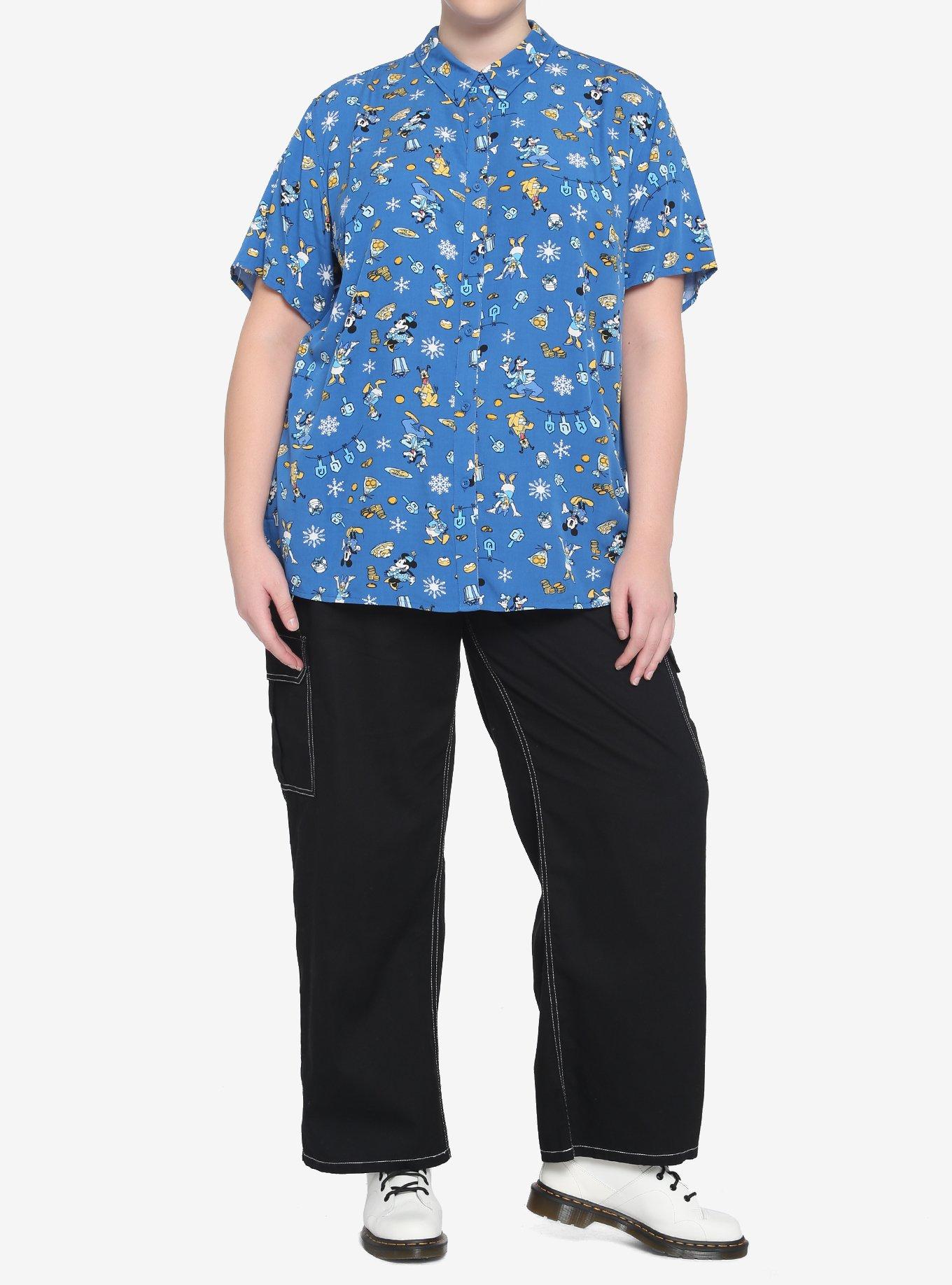 Her Universe Disney Holiday Hanukkah Woven Button-Up Plus Size, MULTI, alternate