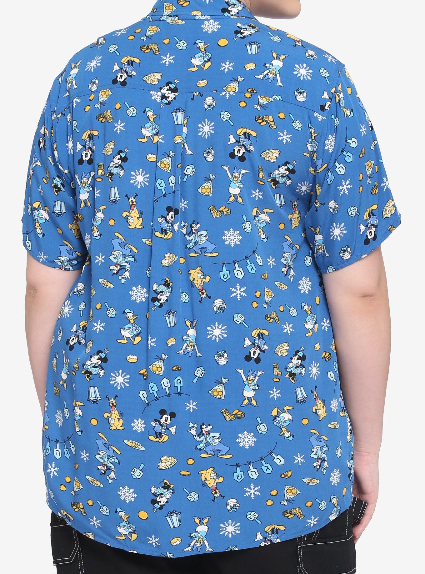 Her Universe Disney Holiday Hanukkah Woven Button-Up Plus Size, MULTI, alternate