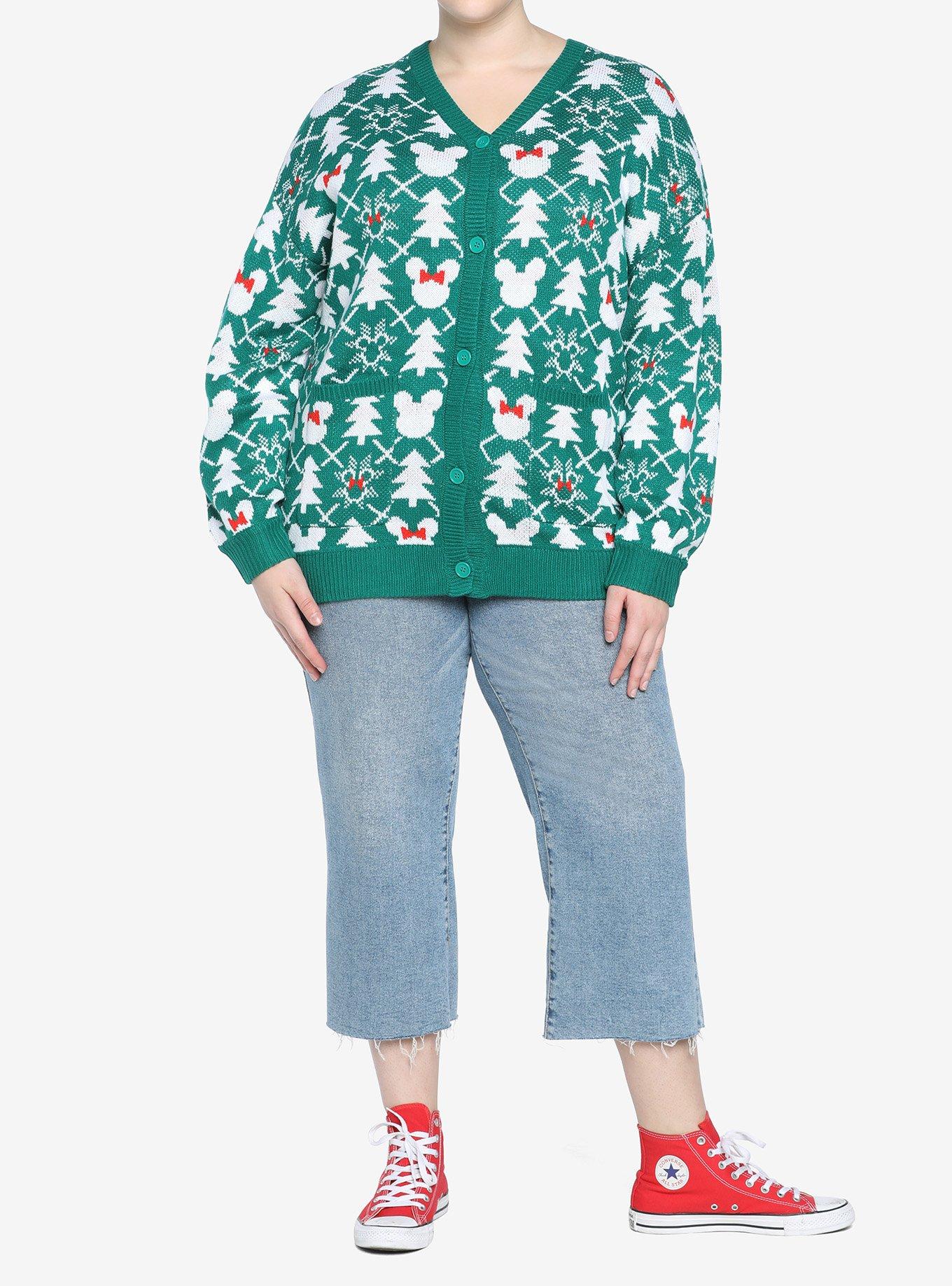 Her Universe Disney Holiday Fair Isle Oversized Cardigan Plus Size, MULTI, alternate