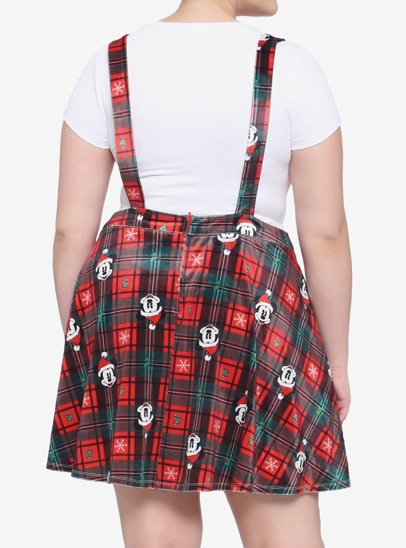 Her Universe Disney Holiday Plaid Skirtall Plus Size, MULTI, alternate
