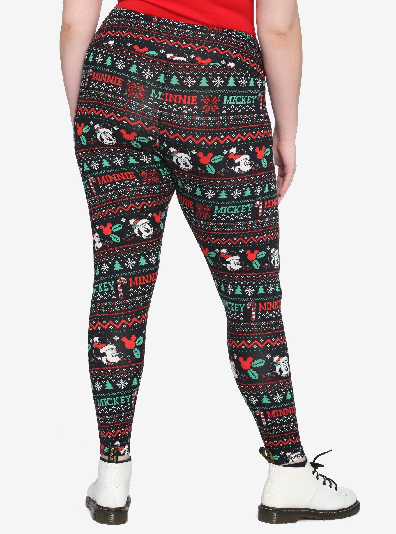 Her Universe Disney Holiday Fair Isle Leggings Plus Size, MULTI, alternate