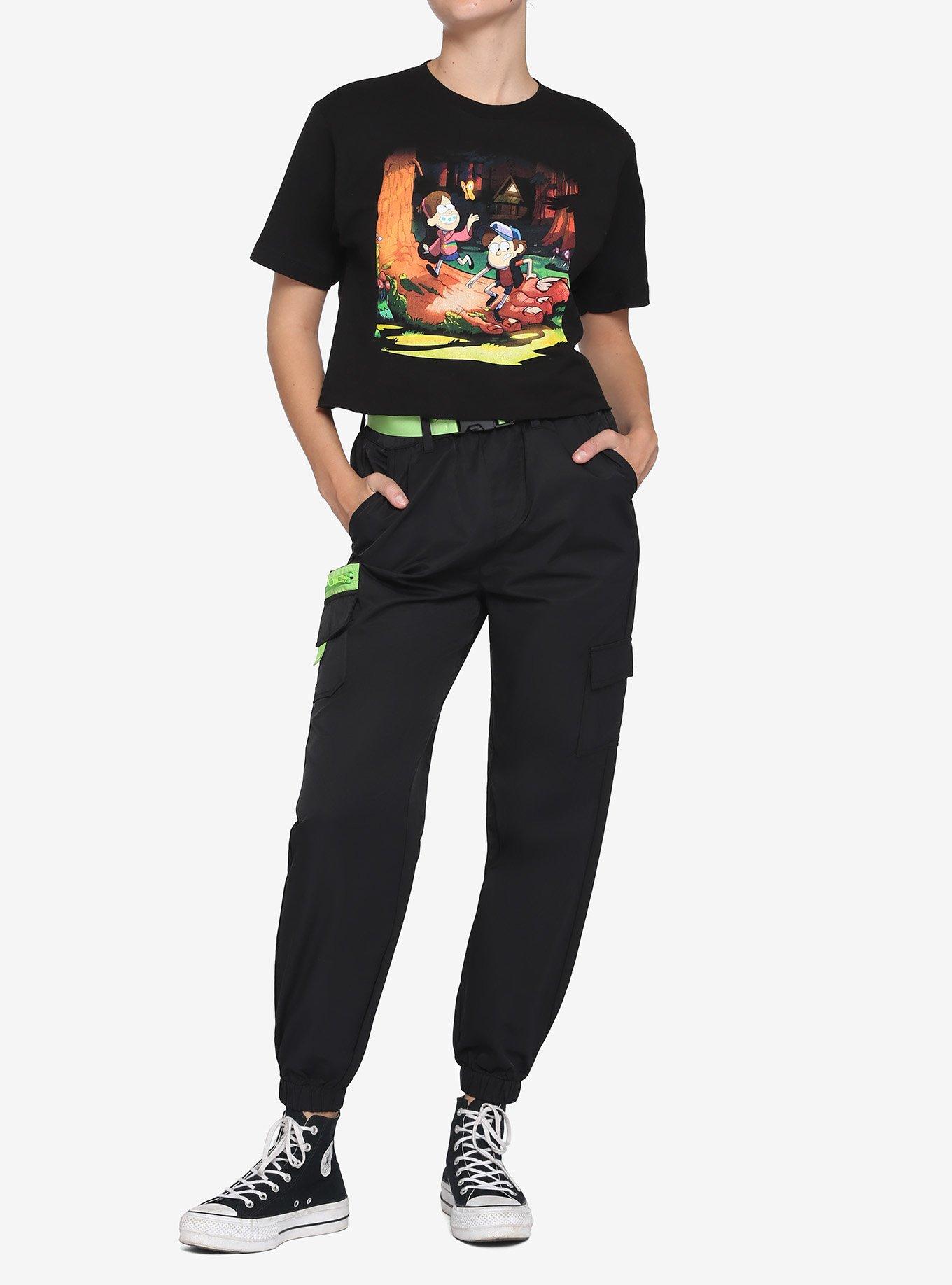Gravity Falls Mabel & Dipper Girls Crop T-Shirt, MULTI, alternate