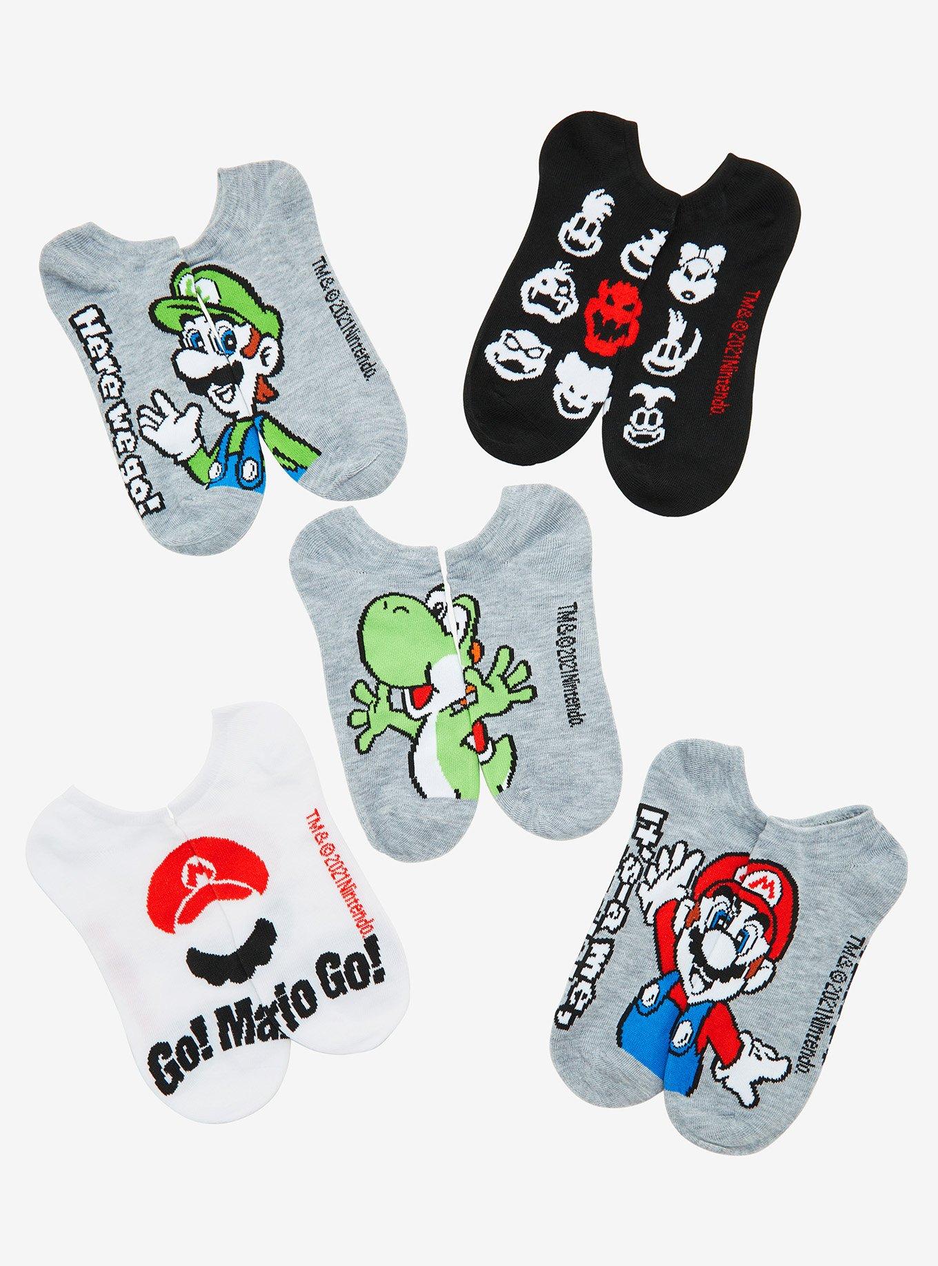 Nintendo Super Mario Ankle Sock Set, , alternate