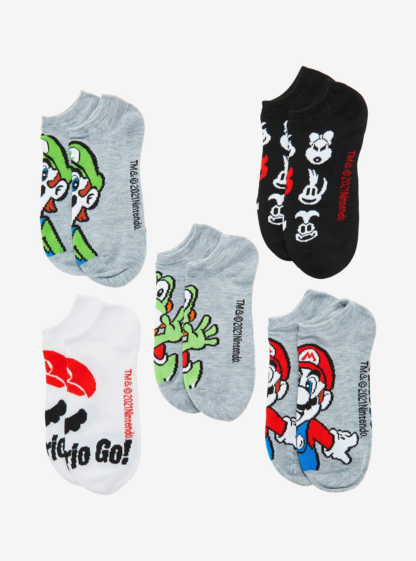 Nintendo Super Mario Ankle Sock Set, , alternate