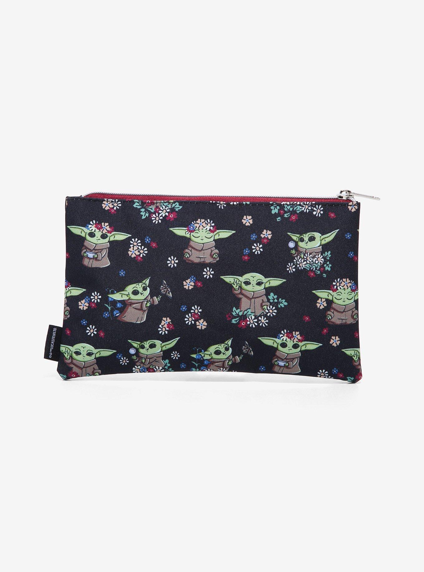 Loungefly Star Wars The Mandalorian The Child Floral Makeup Bag, , alternate