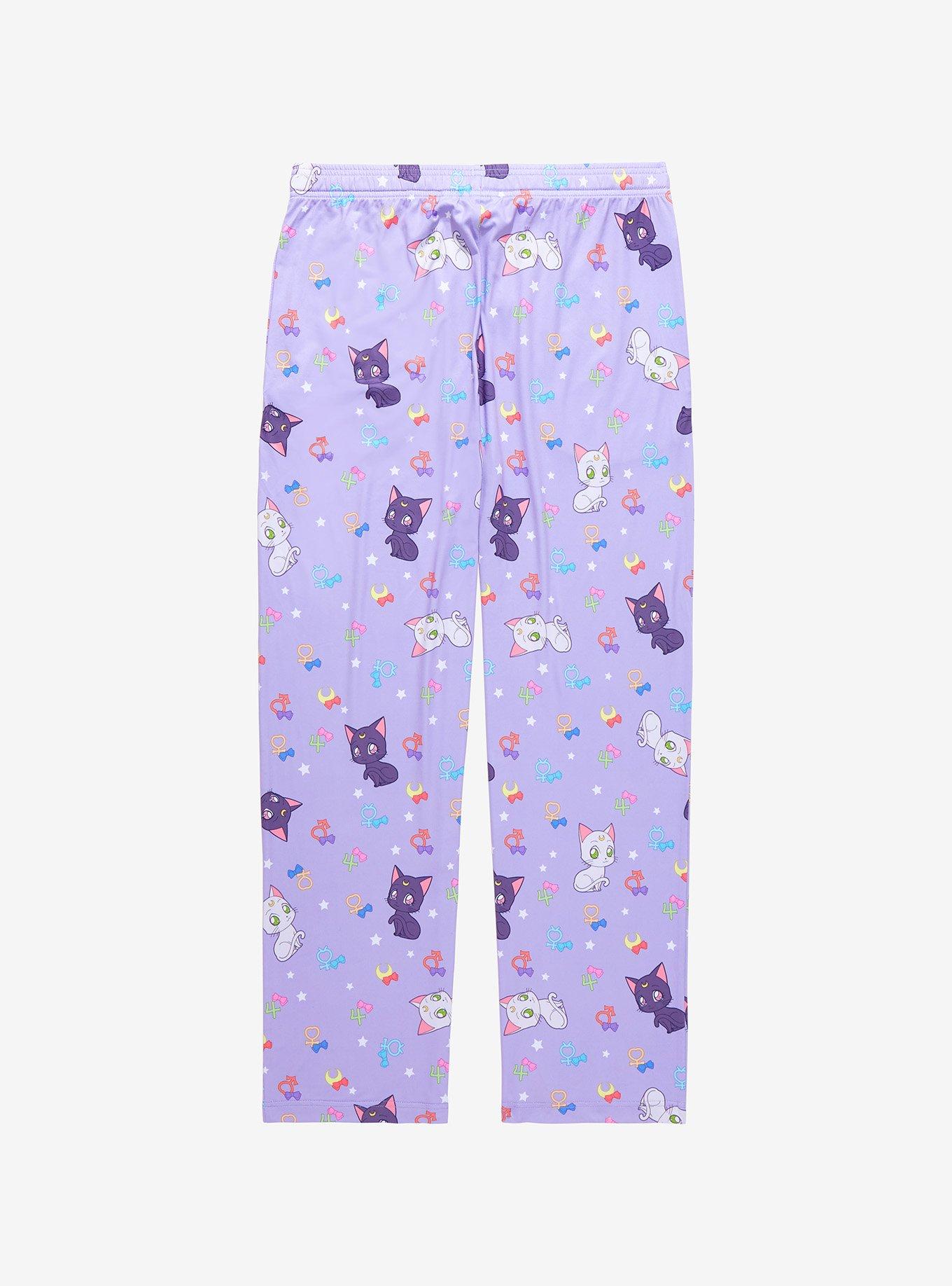 Sailor Moon Luna & Artemis Chibi Sleep Pants, LAVENDER, alternate