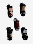 Jujutsu Kaisen Sorcerers No-Show Socks 5 Pair, , alternate