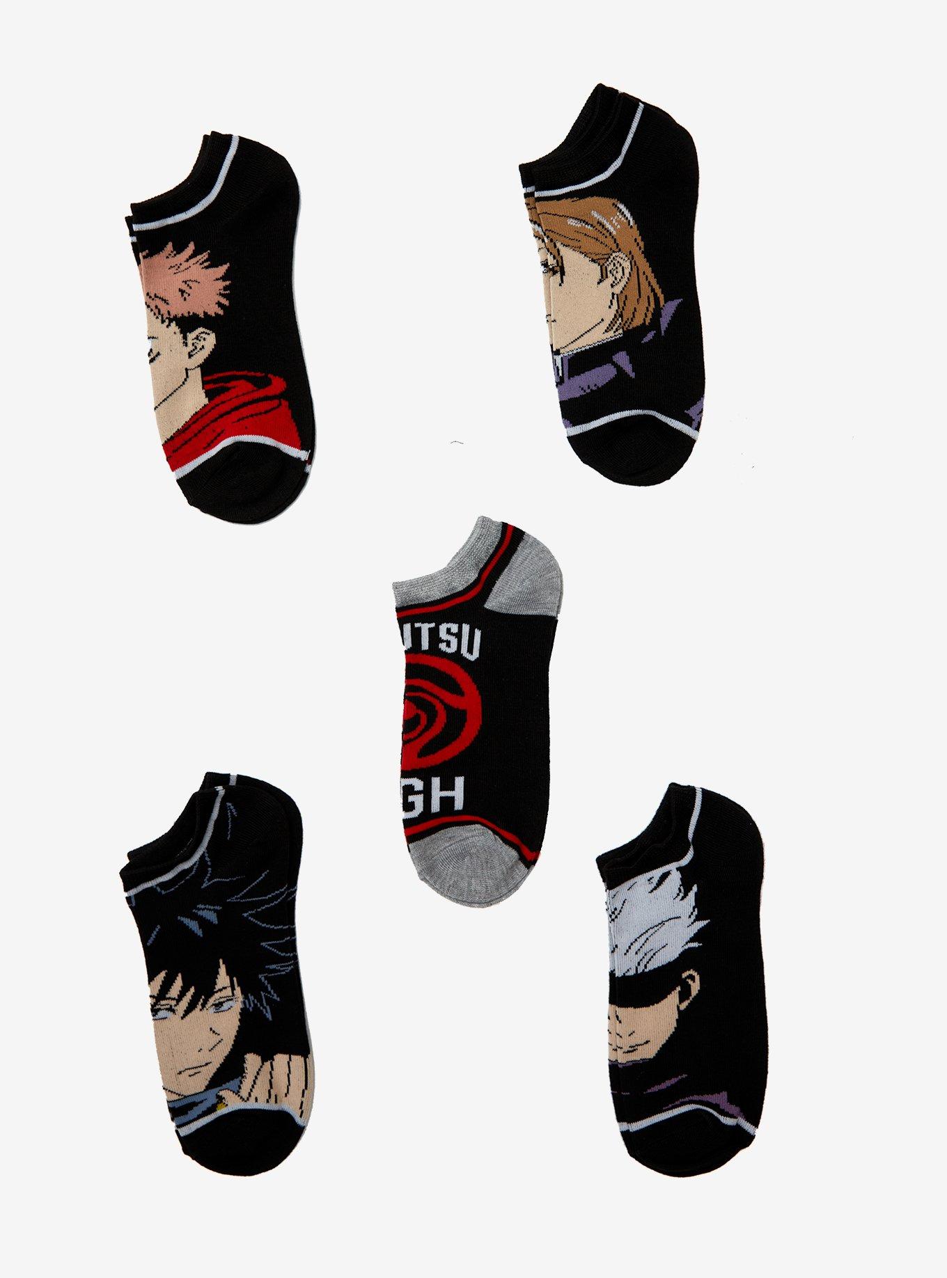 Jujutsu Kaisen Sorcerers No-Show Socks 5 Pair, , alternate