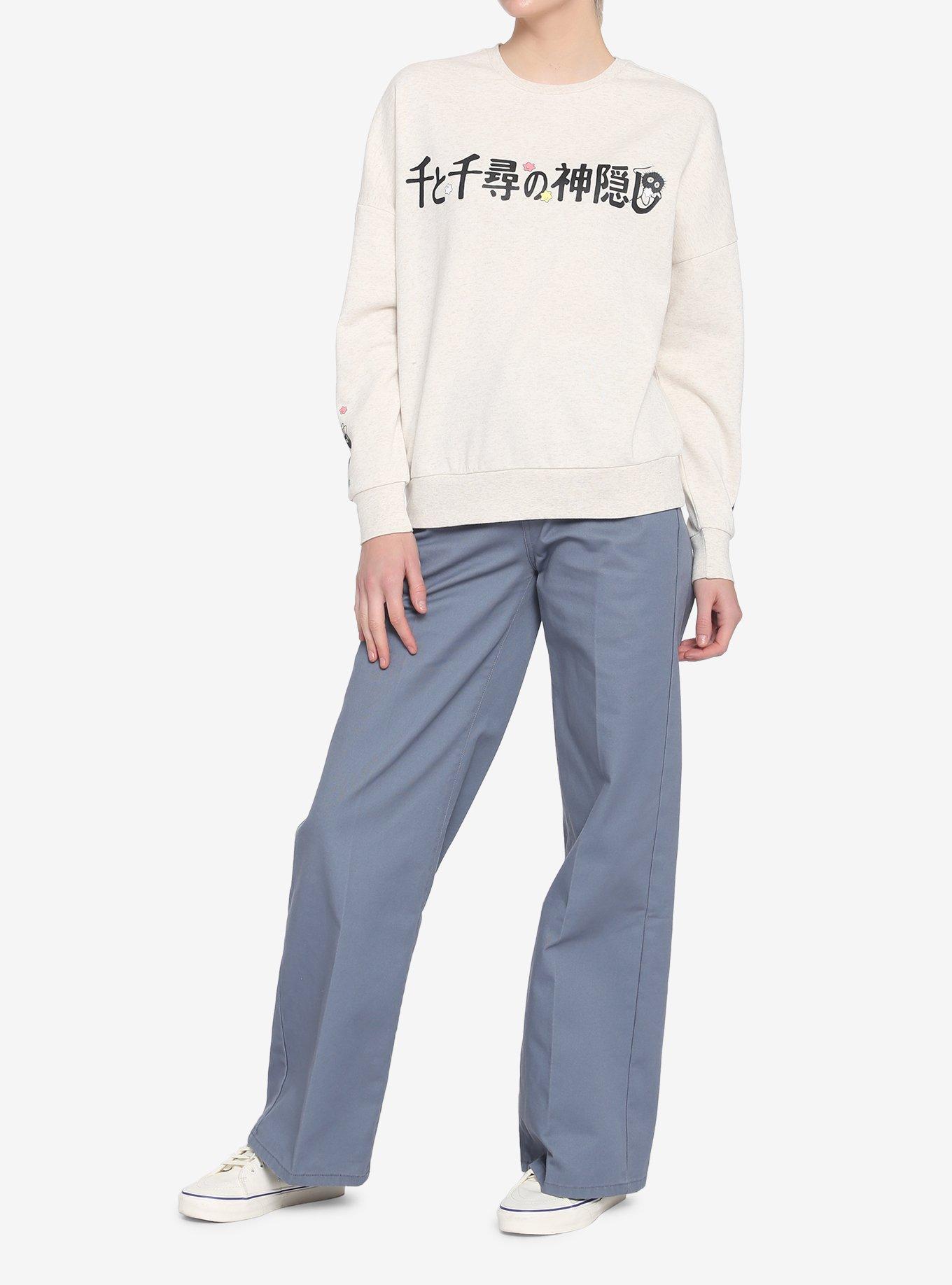 Her Universe Studio Ghibli Spirited Away Soot Sprites Japanese Text Sweatshirt, MULTI, alternate