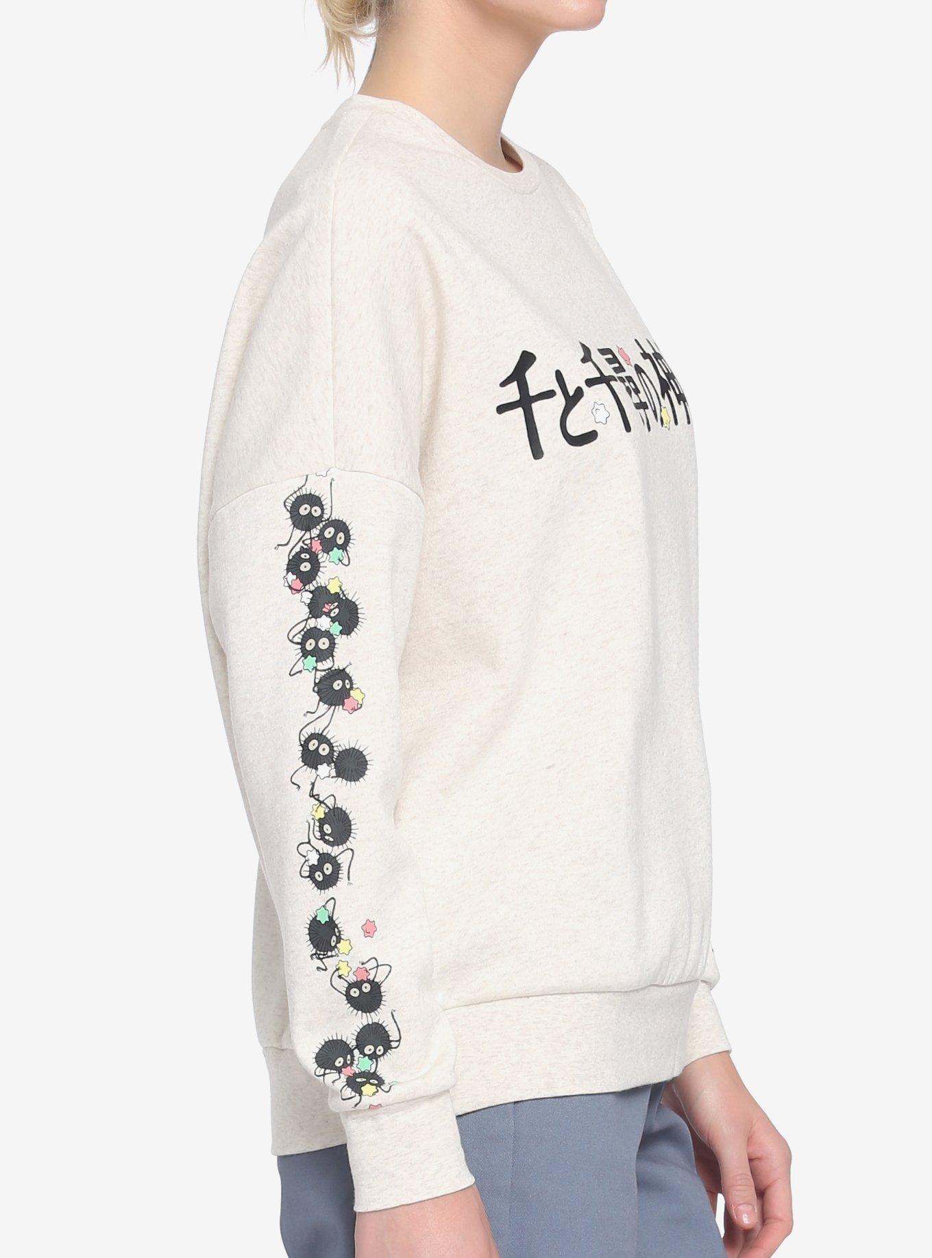 Her Universe Studio Ghibli Spirited Away Soot Sprites Japanese Text Sweatshirt, MULTI, alternate