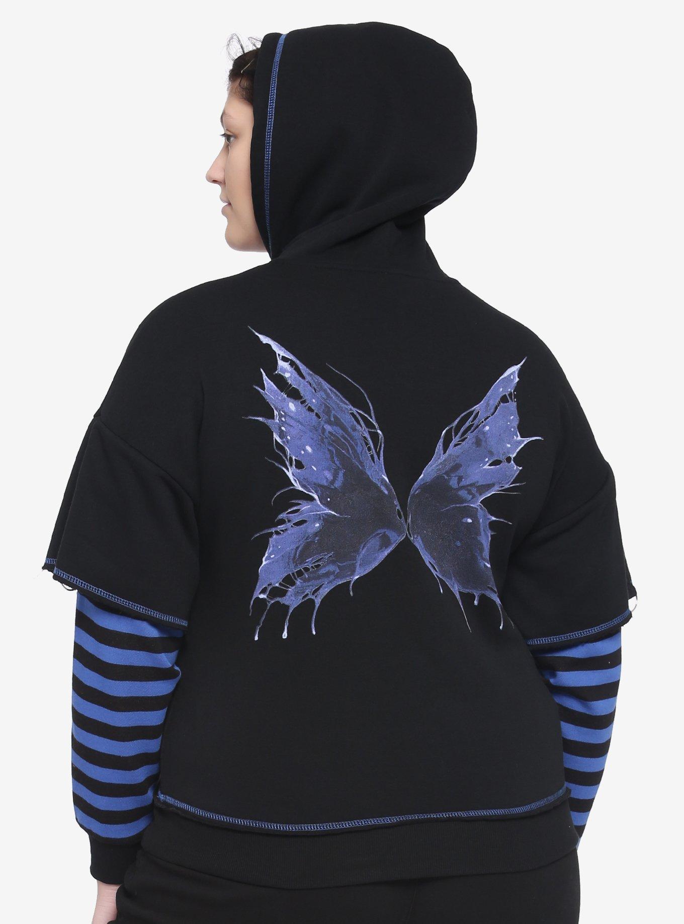 Fairies By Trick Night Fairy Twofer Girls Hoodie Plus Size, MULTI, alternate