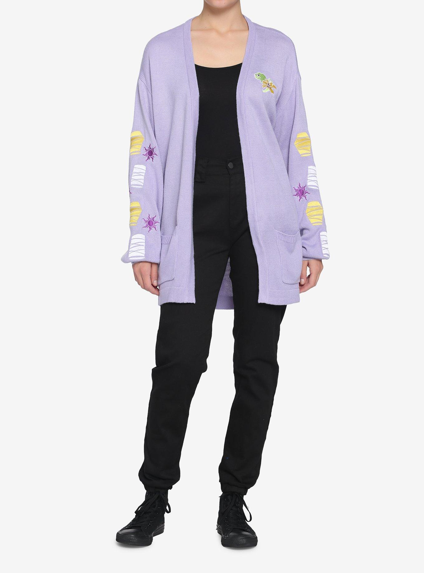 Disney Tangled Pascal & Lanterns Girls Open Cardigan, MULTI, alternate