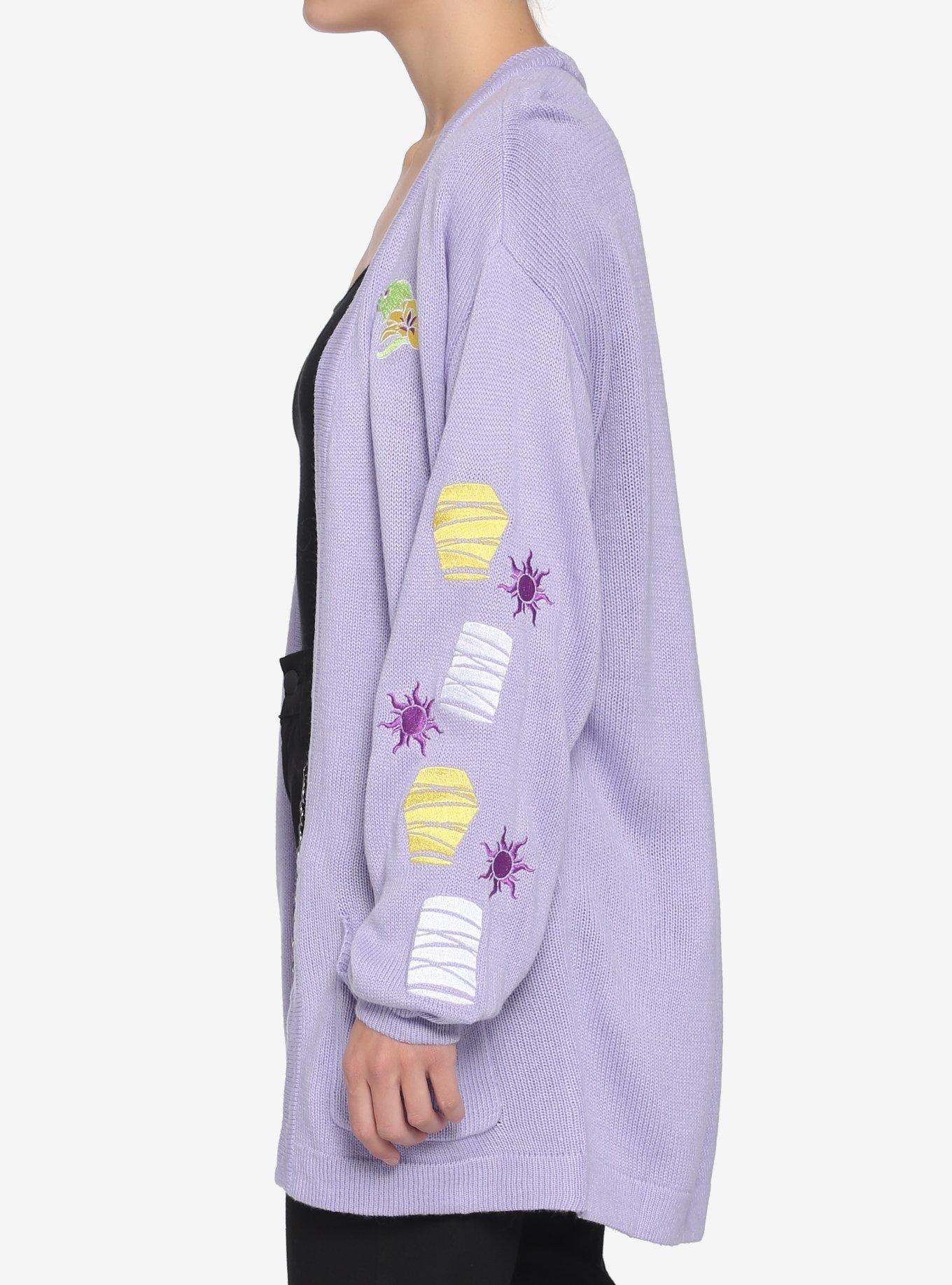 Disney Tangled Pascal & Lanterns Girls Open Cardigan, MULTI, alternate