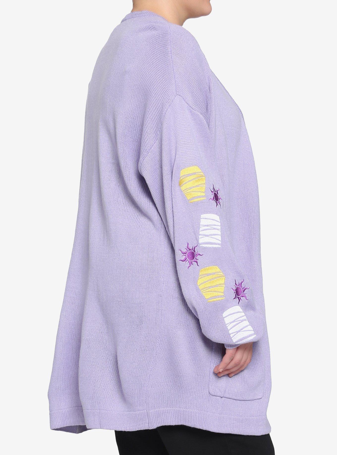 Disney Tangled Pascal & Lanterns Girls Open Cardigan Plus Size, MULTI, alternate