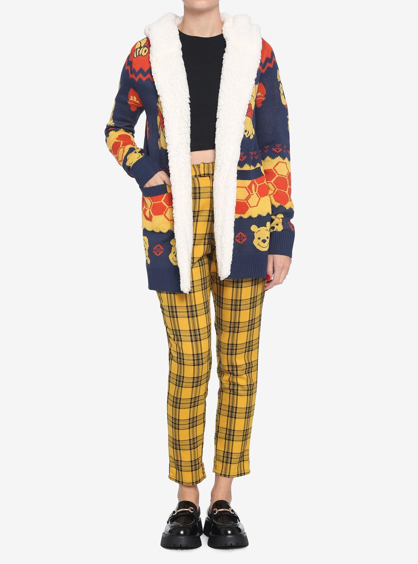 Disney Winnie The Pooh Fair Isle Sherpa Girls Open Cardigan, MULTI, alternate