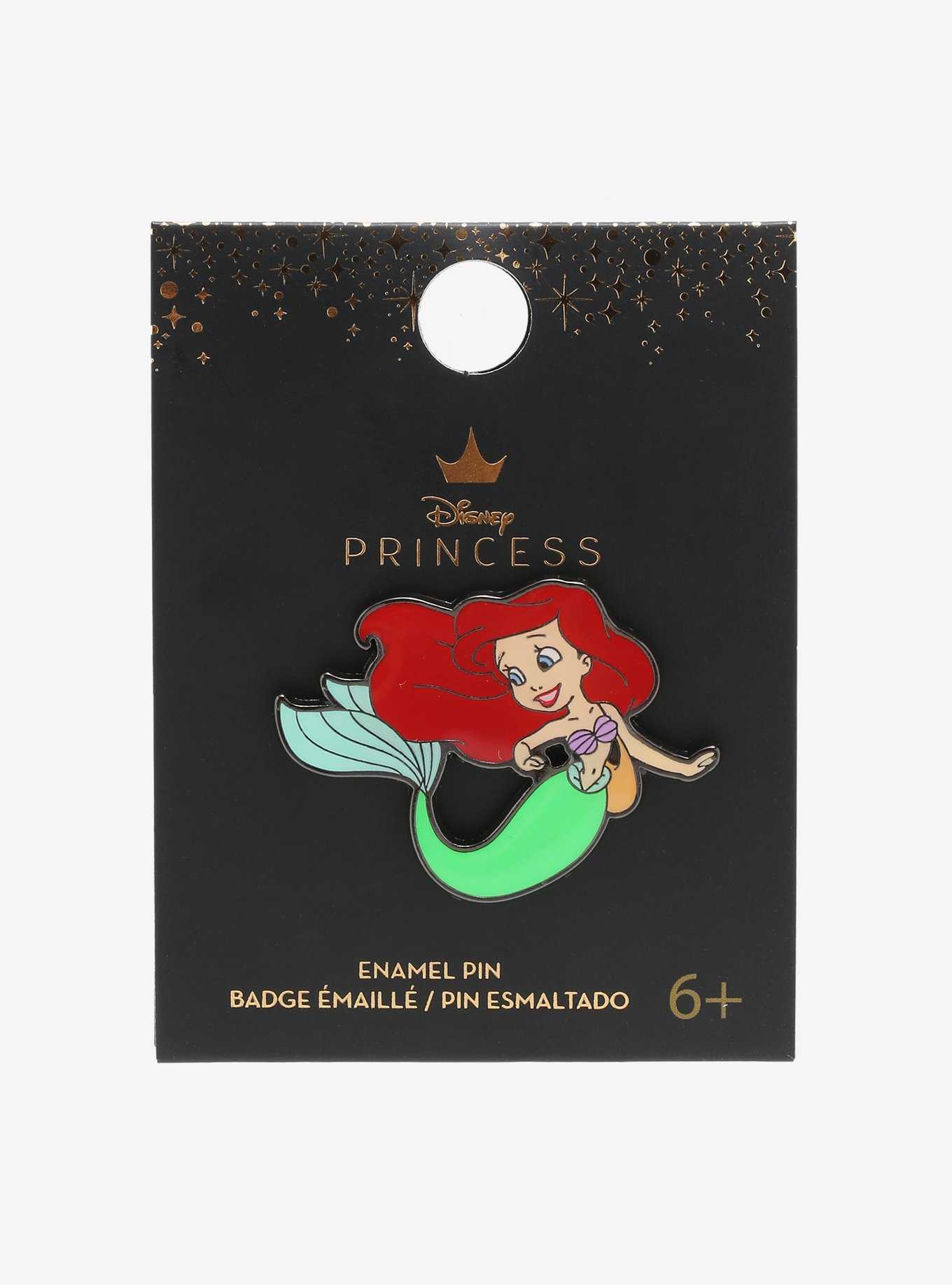 Loungefly Disney The Little Mermaid Ariel Chibi Enamel Pin, , hi-res