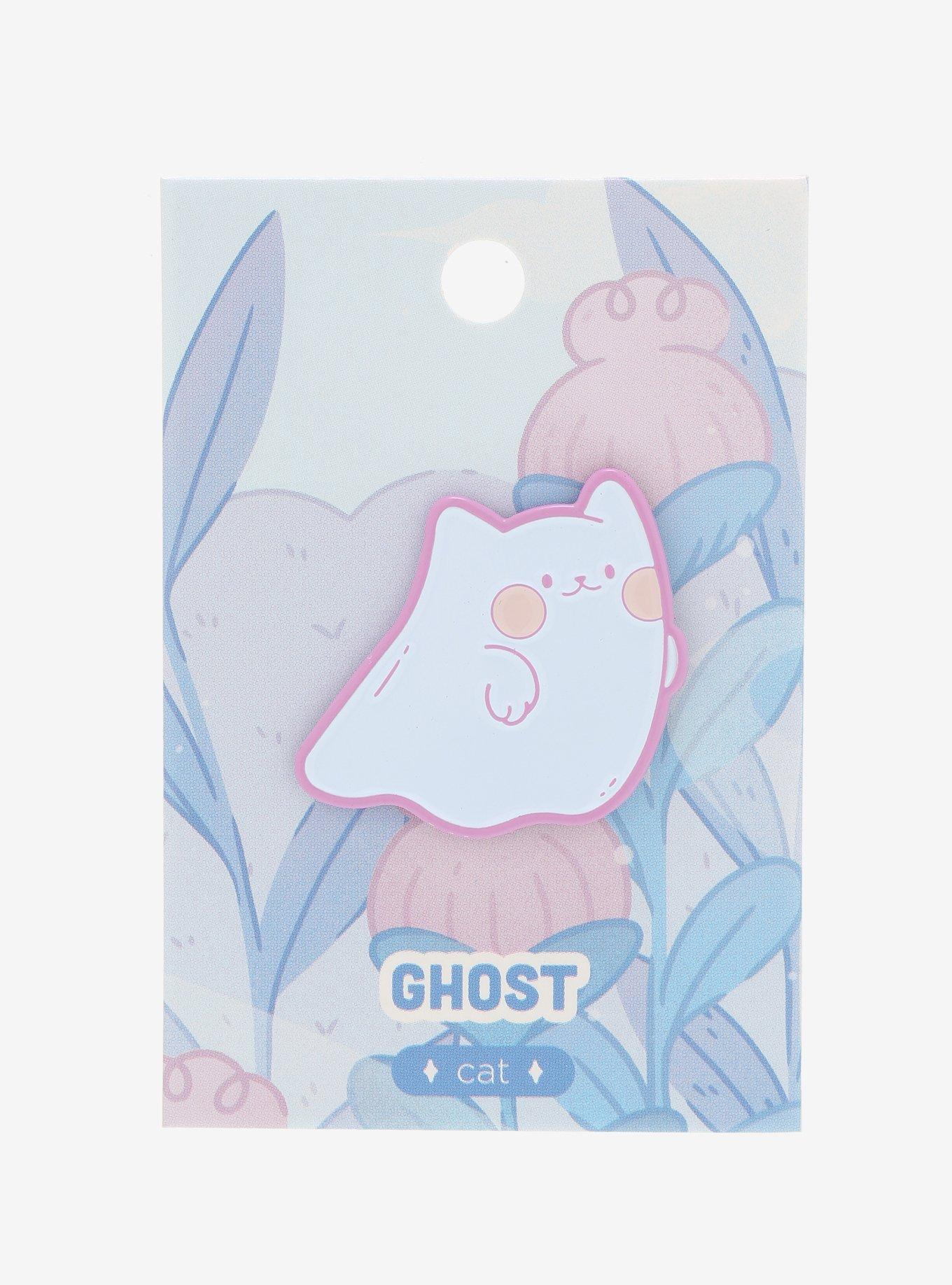 Arcasian Ghost Cat Enamel Pin, , alternate