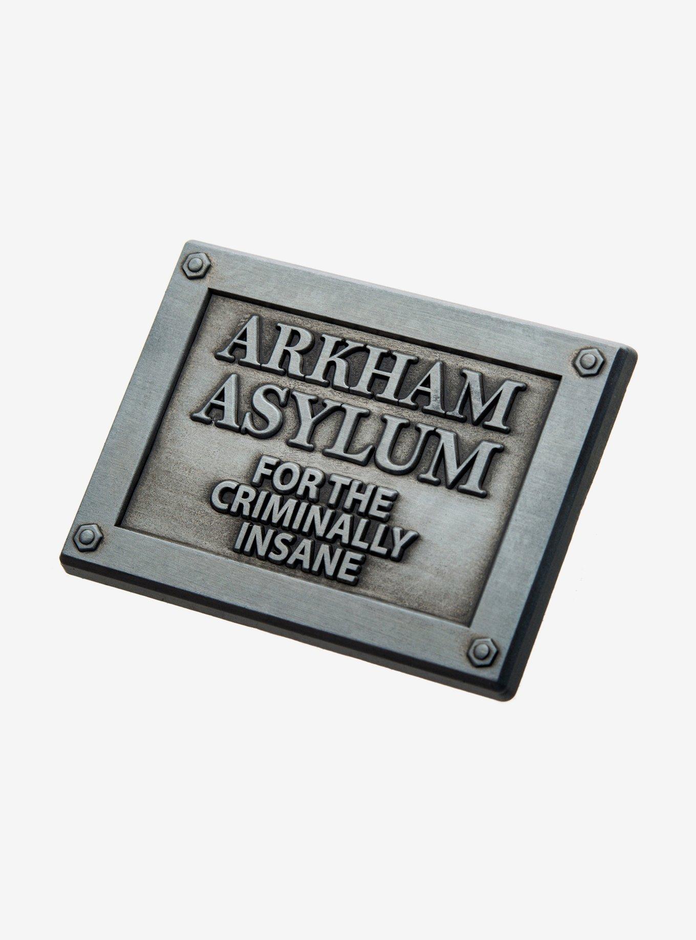 DC Comics Arkham Asylum For The Criminally Insane Antique Finish Pin, , alternate