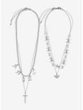 Angels & Barbed Wire Chain Necklace Set, , alternate