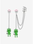 Frogs With Weapons Mismatch Earring Set, , alternate