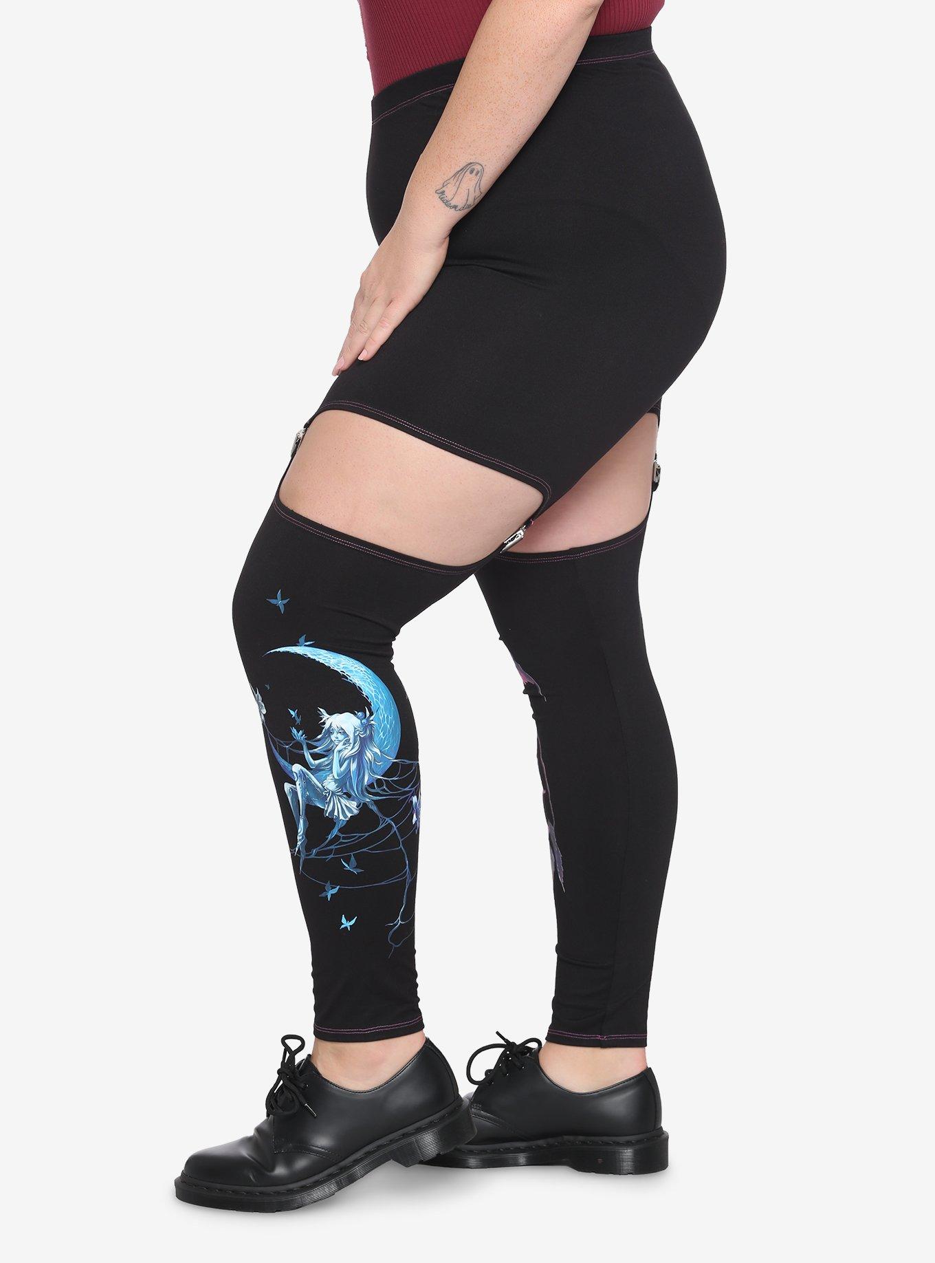 Fairies By Trick Garter Leggings Plus Size, MULTI, alternate