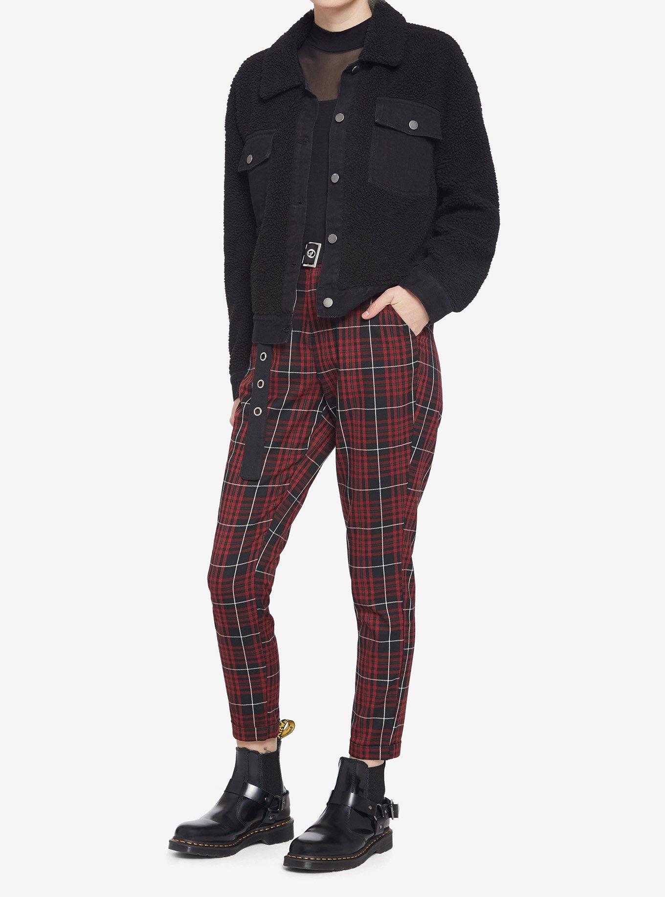 Black Sherpa & Denim Girls Jacket, BLACK, alternate