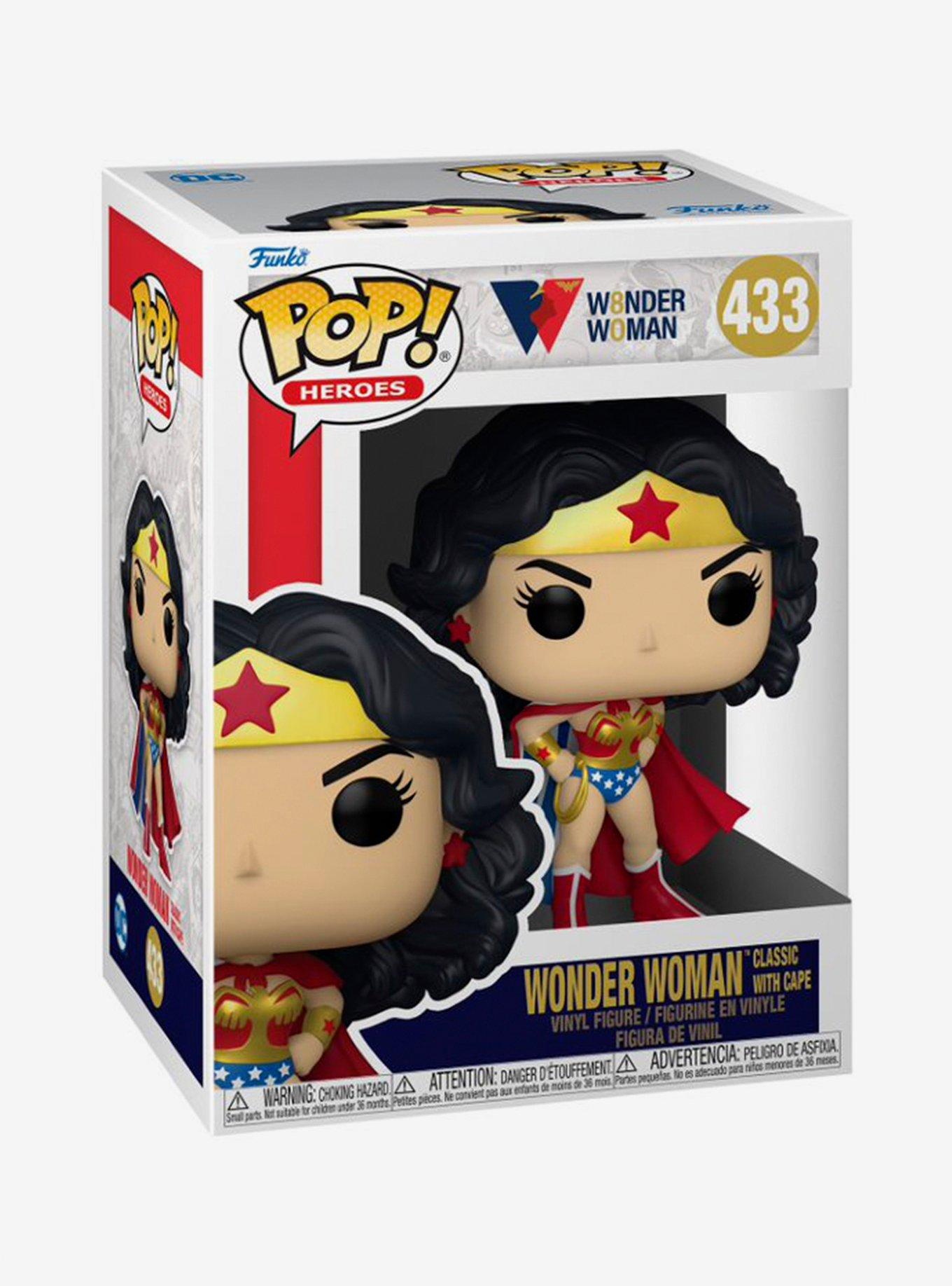 Funko Pop! Heroes Wonder Woman 80th Anniversary Wonder Woman in Classic Cape Vinyl Figure, , alternate