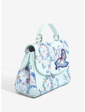 Loungefly Disney Alice in Wonderland Alice & Dinah Floral Sequin Handbag - BoxLunch Exclusive, , hi-res