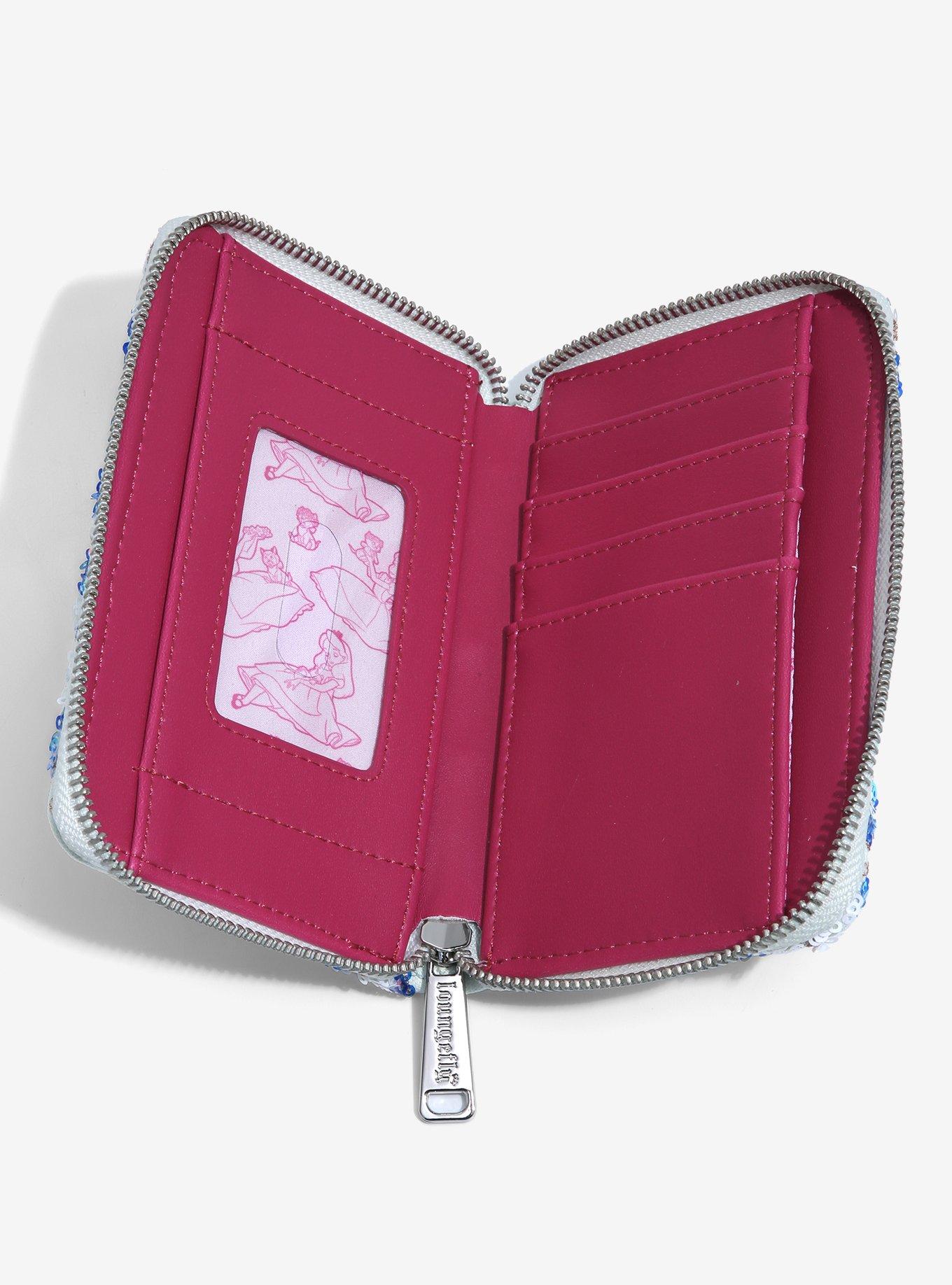 Loungefly Disney Alice in Wonderland Alice & Dinah Floral Sequin Wallet - BoxLunch Exclusive, , alternate