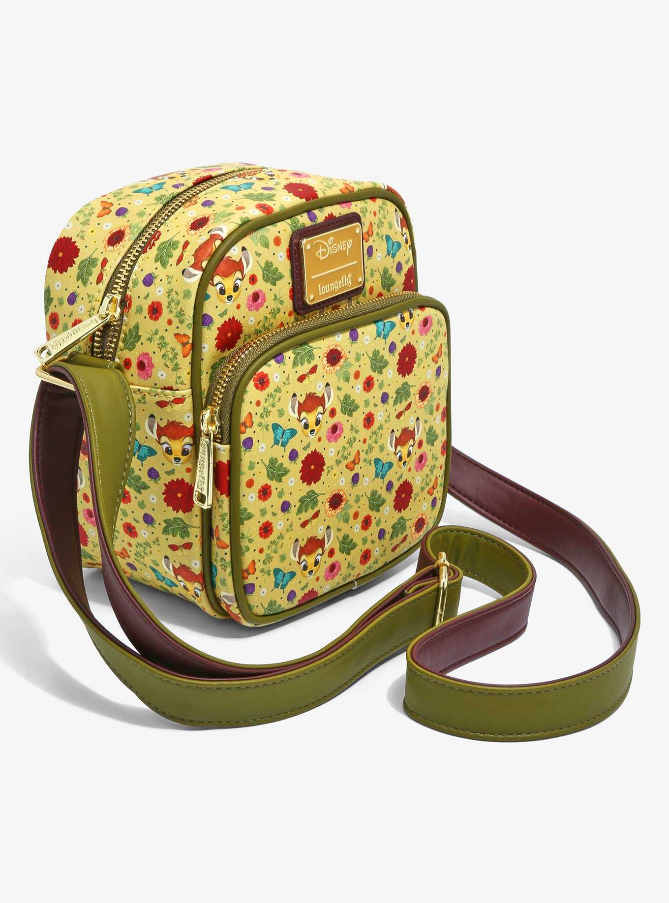 Loungefly Disney Bambi Floral Portrait Allover Print Crossbody Bag, , hi-res