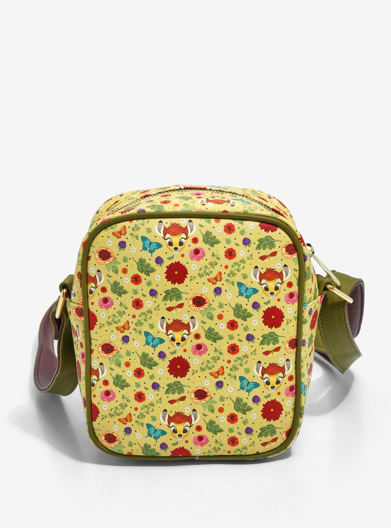 Loungefly Disney Bambi Floral Portrait Allover Print Crossbody Bag, , alternate