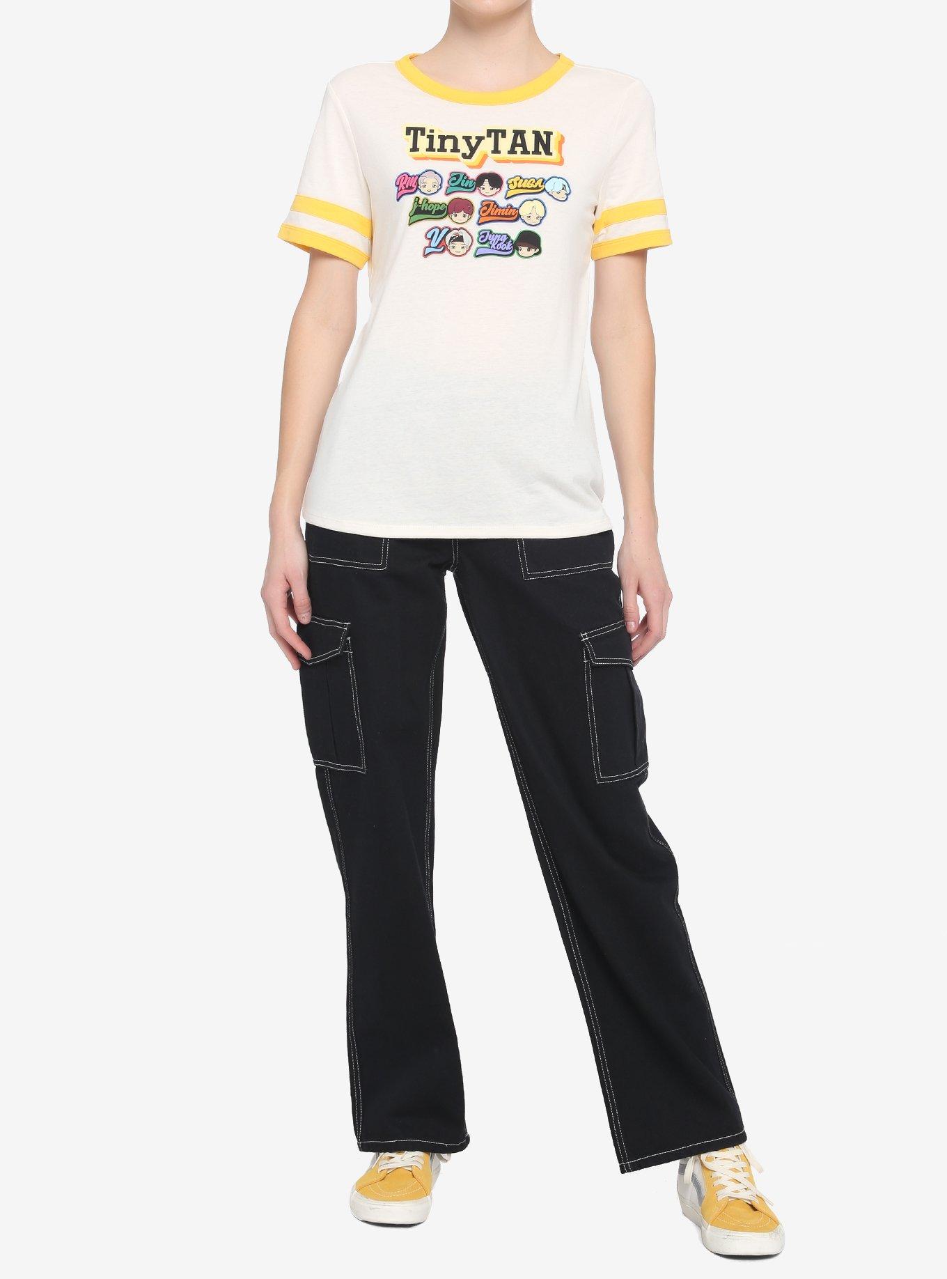 TinyTAN Member Wappen Badge Athletic T-Shirt Inspired By BTS Hot Topic Exclusive, CREAM, alternate