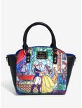 Loungefly Disney Beauty and The Beast Stained Glass Castle Handbag, , alternate