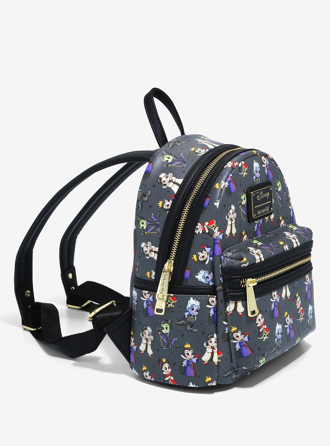 Loungefly Disney Villains Chibi Allover Print Mini Backpack -  BoxLunch Exclusive, , alternate