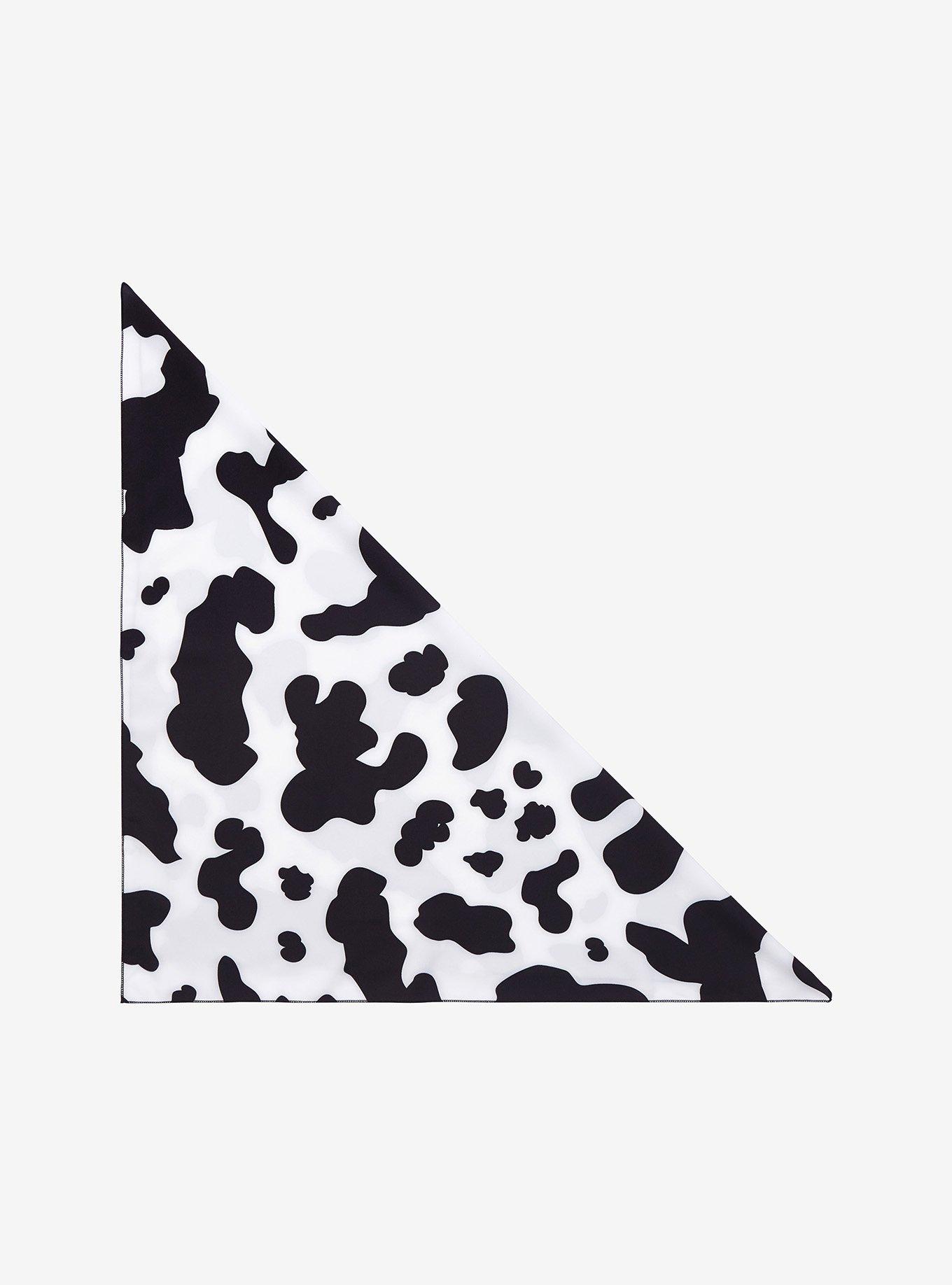 Cow Print Hair Scarf, , alternate