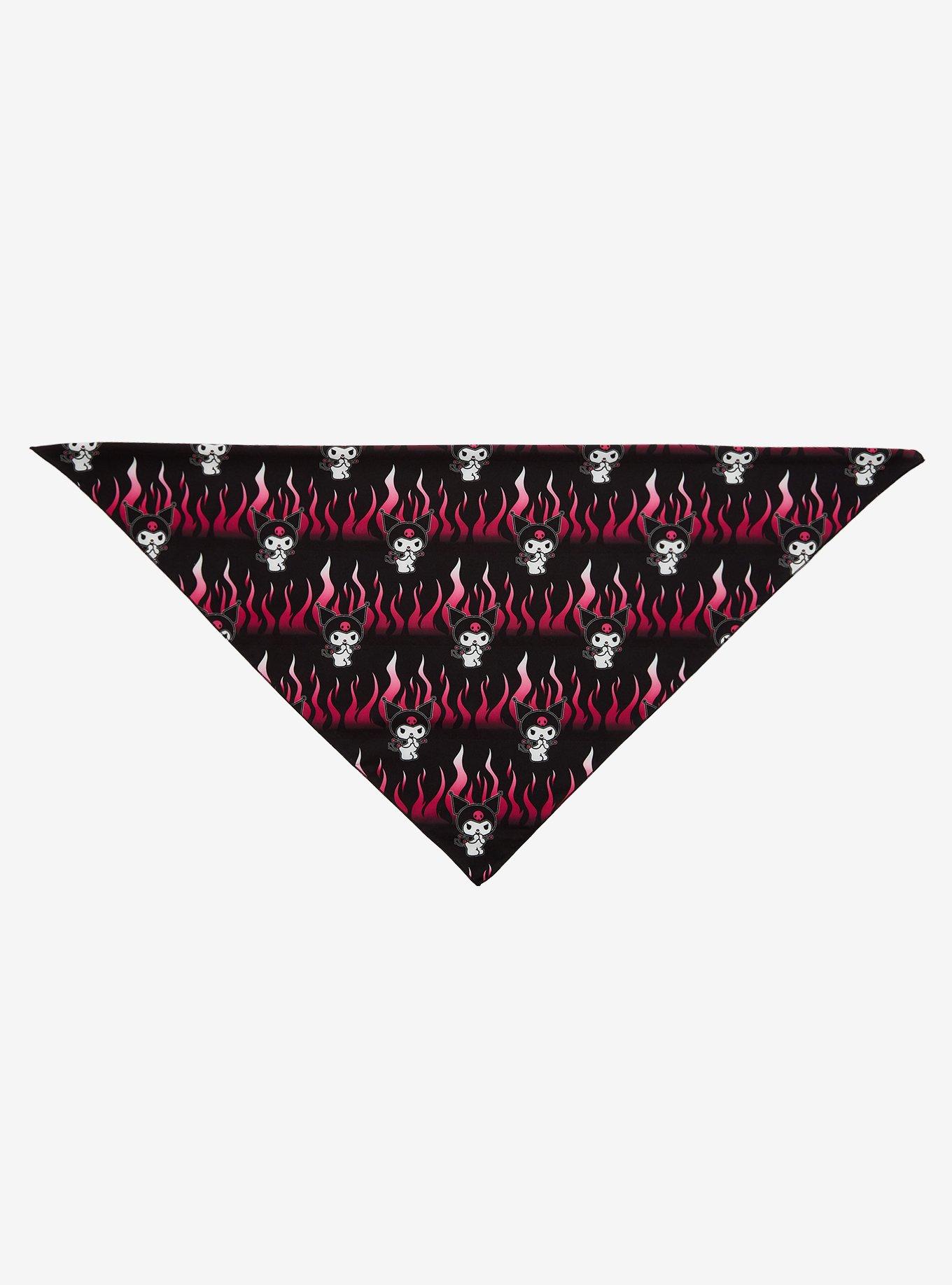 Kuromi Pink Flames Hair Scarf, , alternate