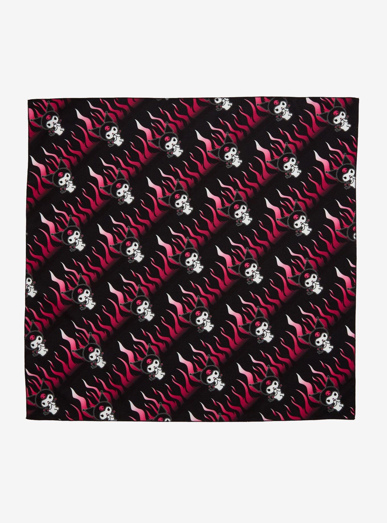 Kuromi Pink Flames Hair Scarf, , alternate