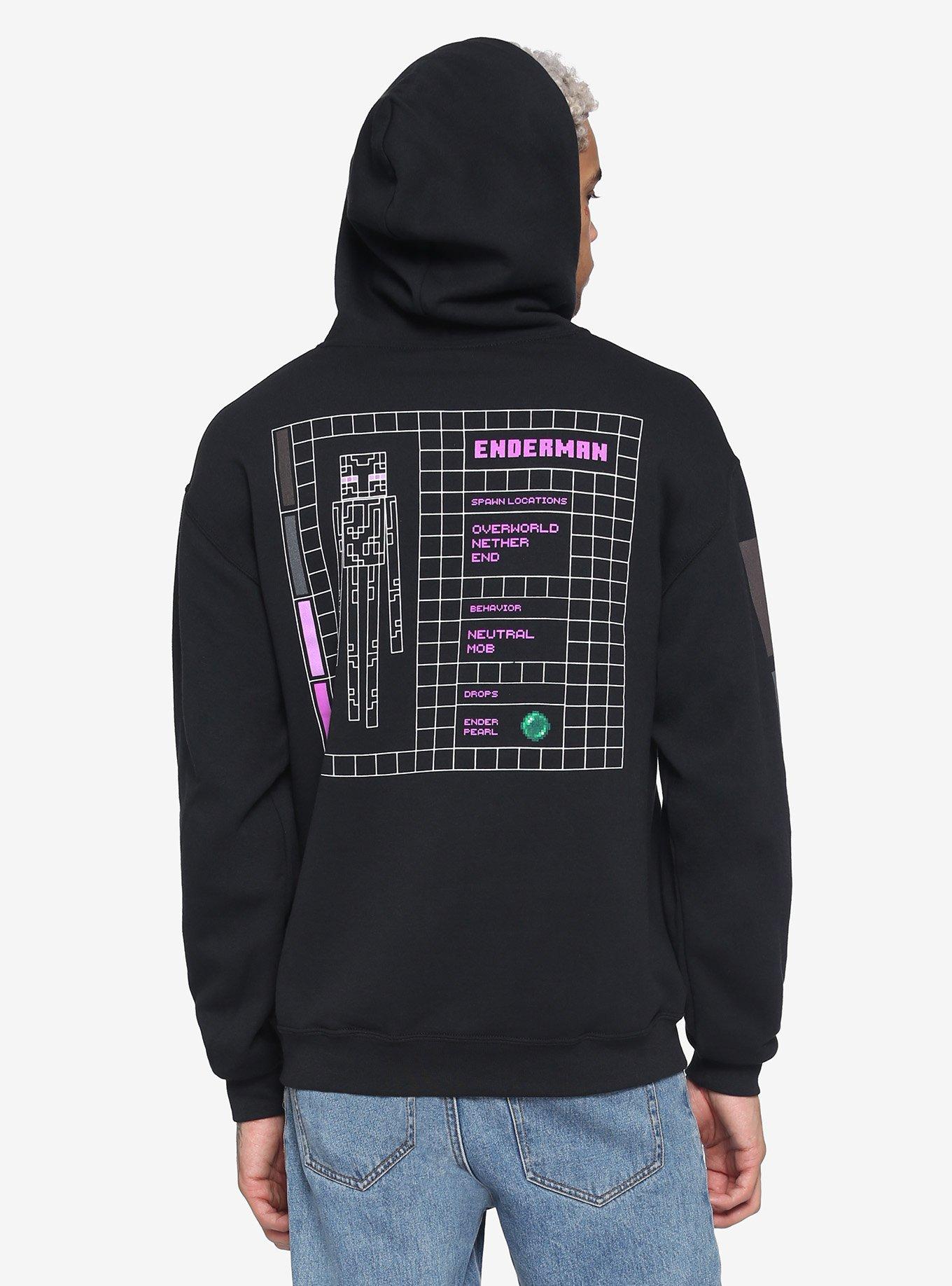 Minecraft Enderman Hoodie, BLACK, alternate