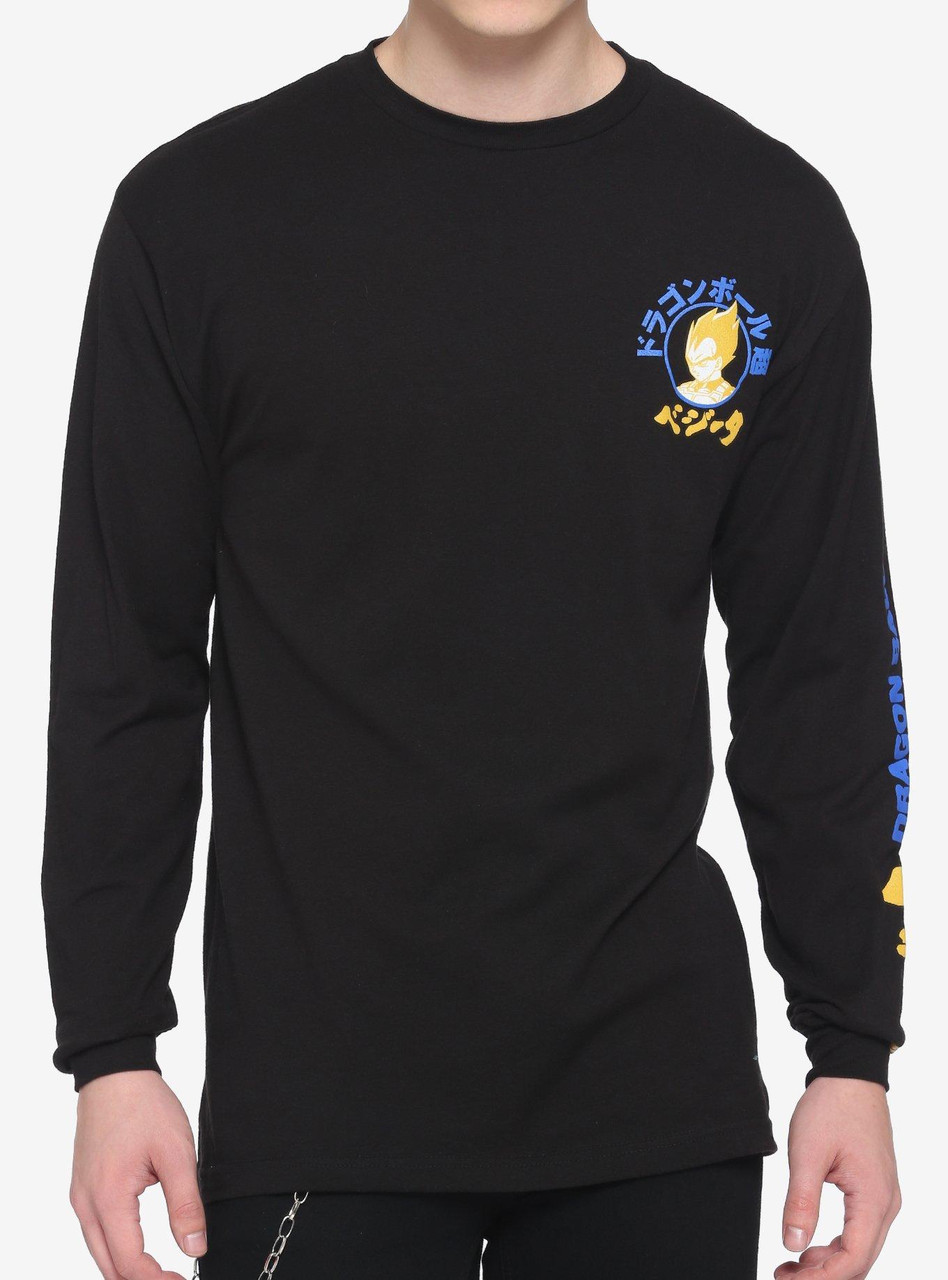 Dragon Ball Z Super Vegeta Eating Long-Sleeve T-Shirt, BLACK, alternate