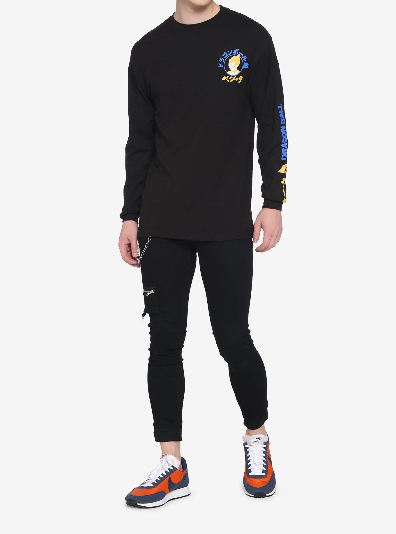Dragon Ball Z Super Vegeta Eating Long-Sleeve T-Shirt, BLACK, alternate