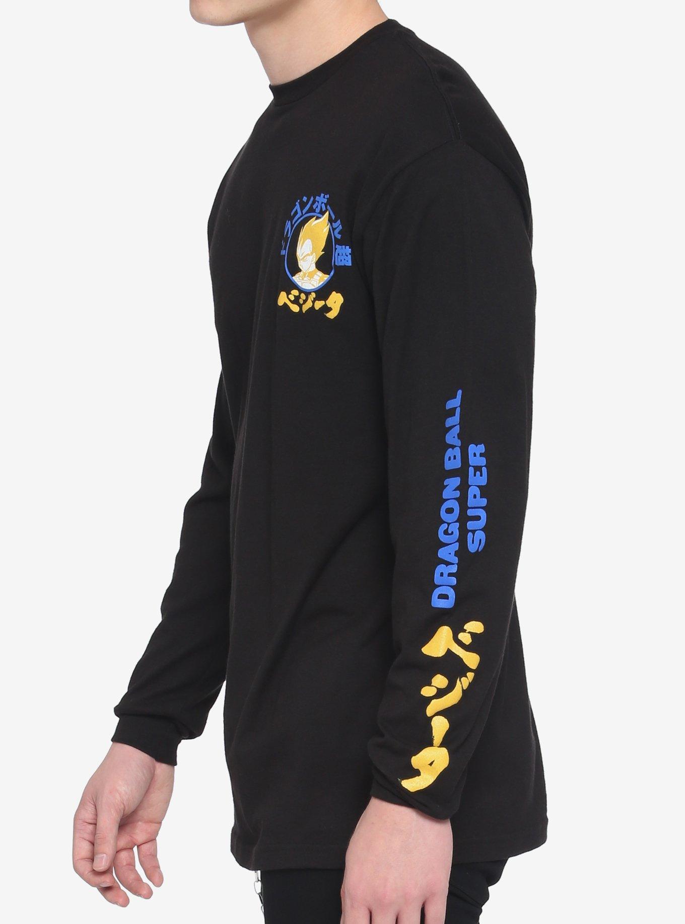 Dragon Ball Z Super Vegeta Eating Long-Sleeve T-Shirt, BLACK, alternate