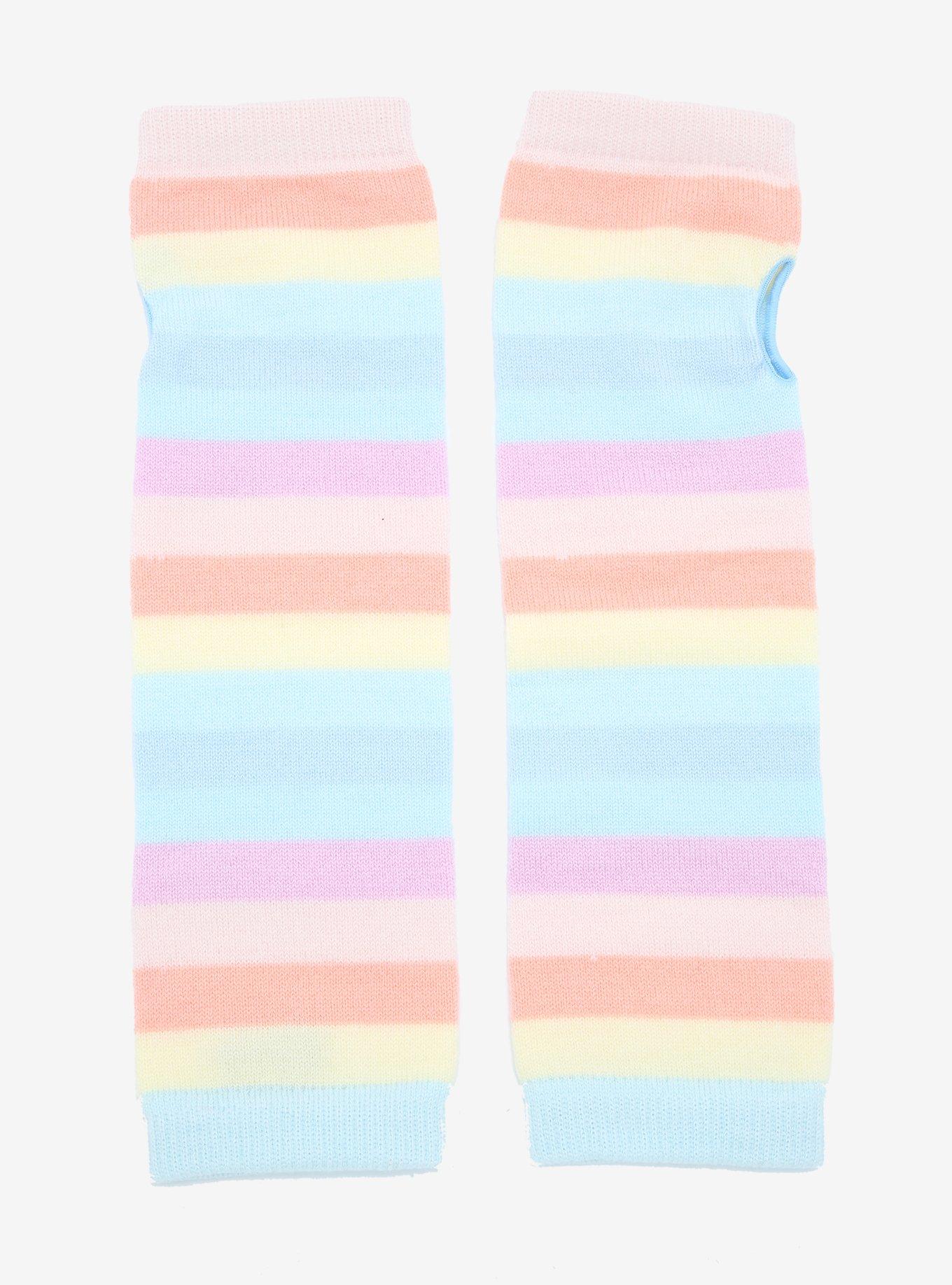 Pastel Rainbow Arm Warmers, , alternate