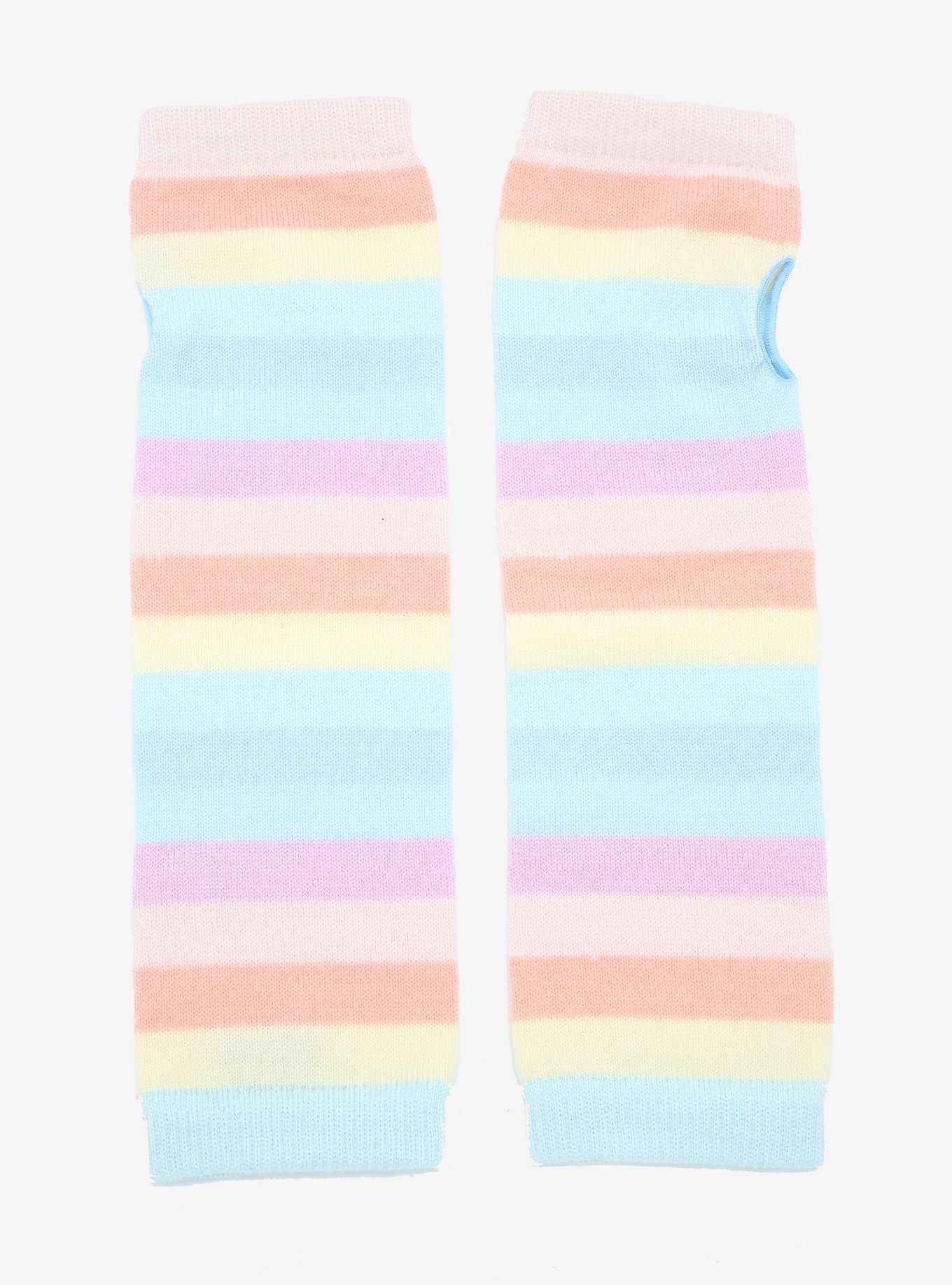 Pastel Rainbow Arm Warmers, , hi-res